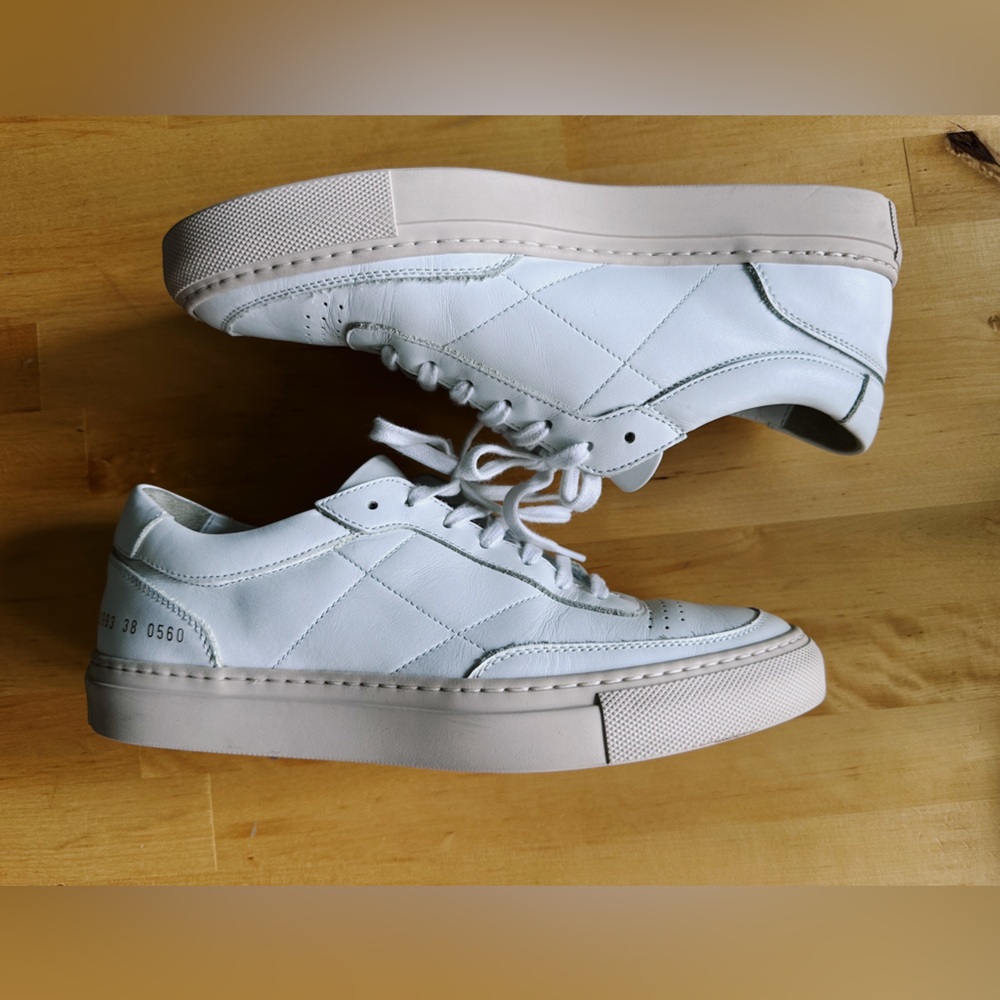 Common Projects 3993 “Resort” low top white with nude sole